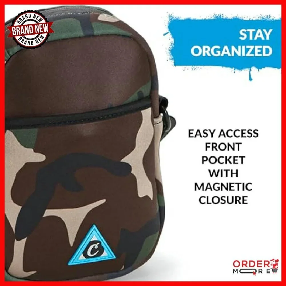 Compact Neoprene Smell Proof Crossbody Bag Adjustable Strap